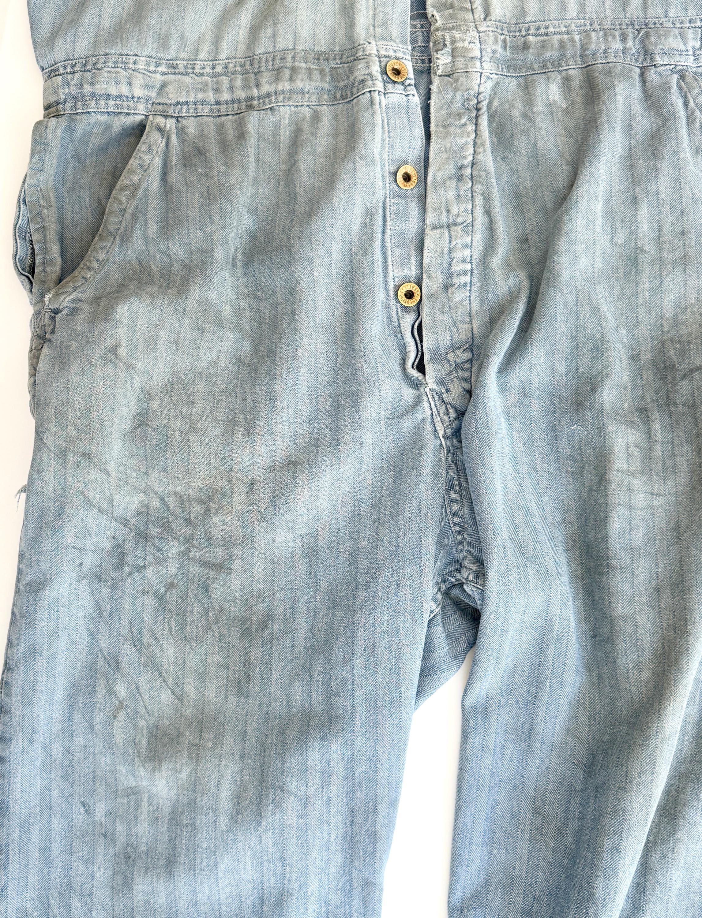 Vintage 50s Sanforized Overalls Coveralls Universal Stone Vintage 50s Sanforized Overalls Coveralls Universal Stone