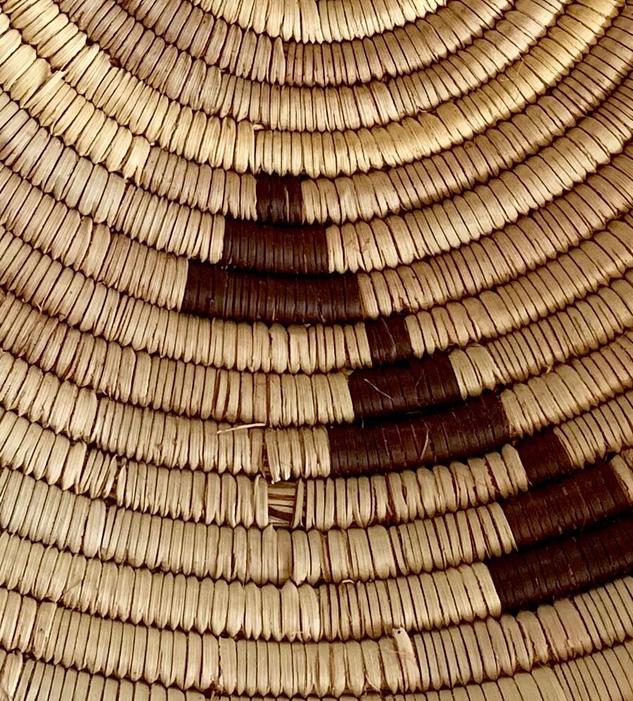 Vintage Indian Basket Tray Native American Indian Handmade Baskets