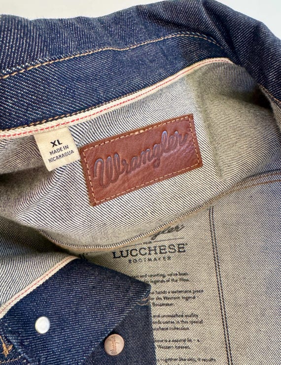 Lucchese x Wrangler Denim Jacket: Cone Denim, Saw… - image 3