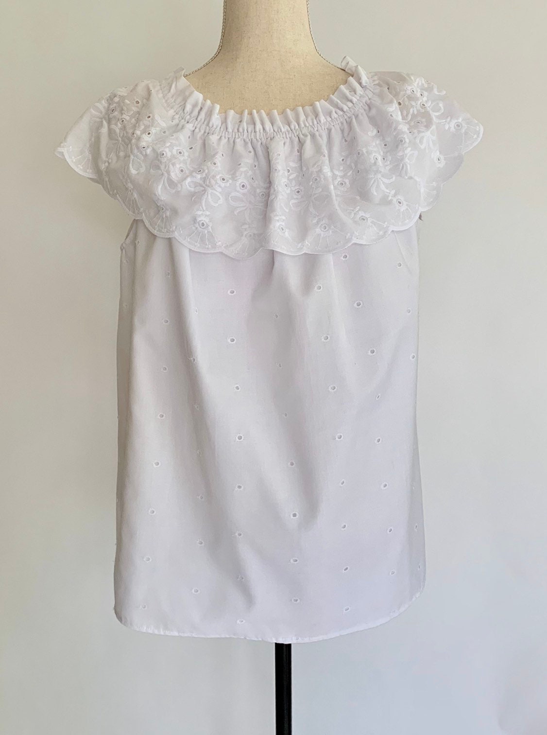 Broderie Anglaise Peasant Top Tunic Blouse Off Shoulder Cold Shoulder ...