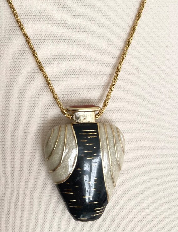 Balenciaga Perfume Bottle Necklace Vintage 70s 80… - image 2