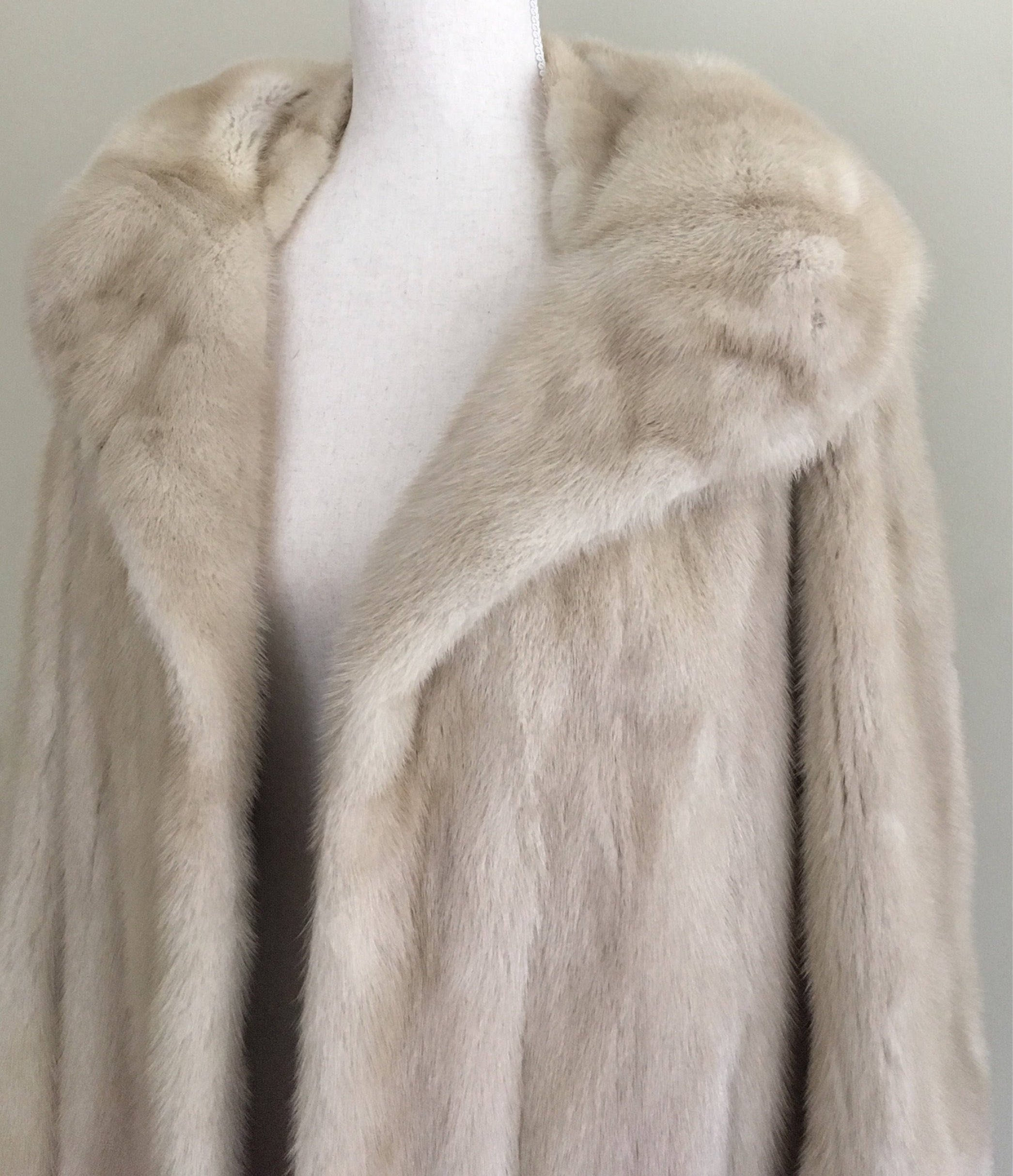 White Tourmaline Mink Coat with Original Vintage 60's Tag and Receipt