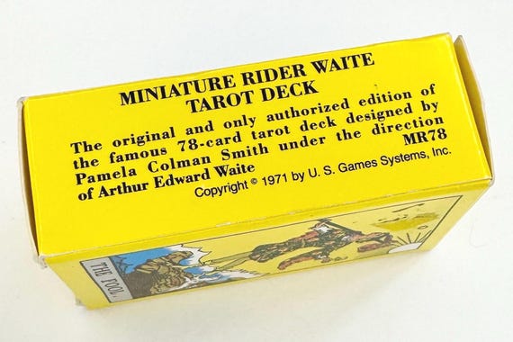 Vintage Tarot Card Deck 70s 80s Raider Waite Miniature Sealed