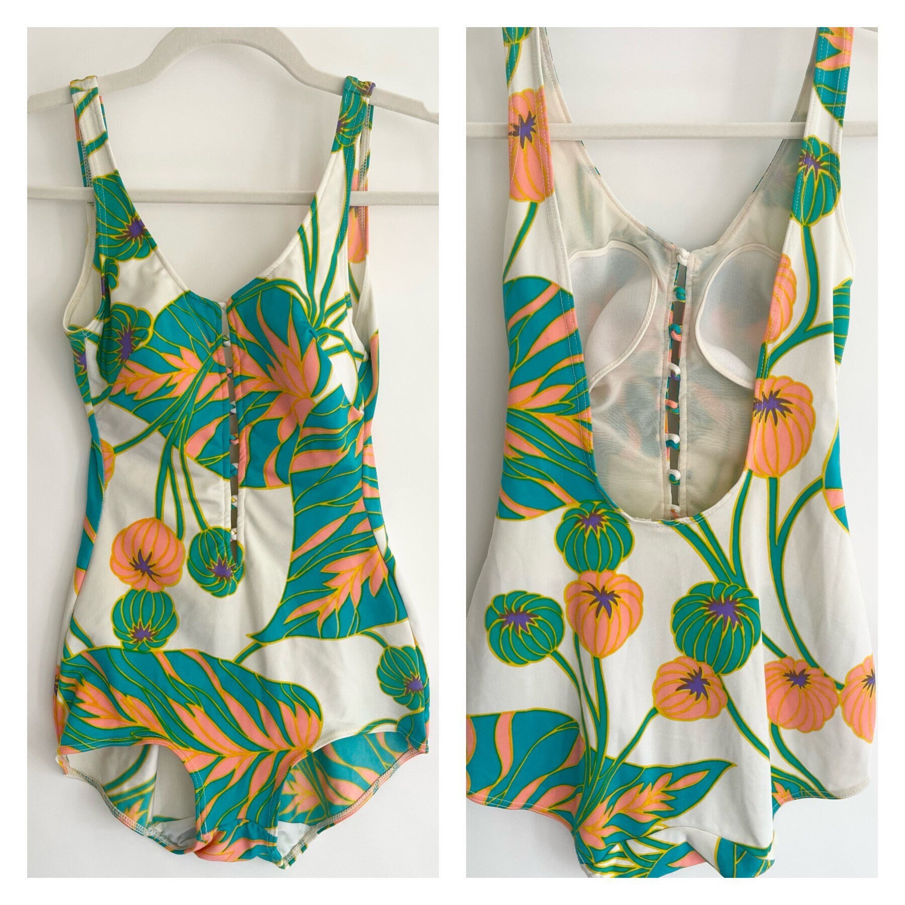 Gottex Traje de baño Mod Vintage 60s One Piece Blanco - Etsy