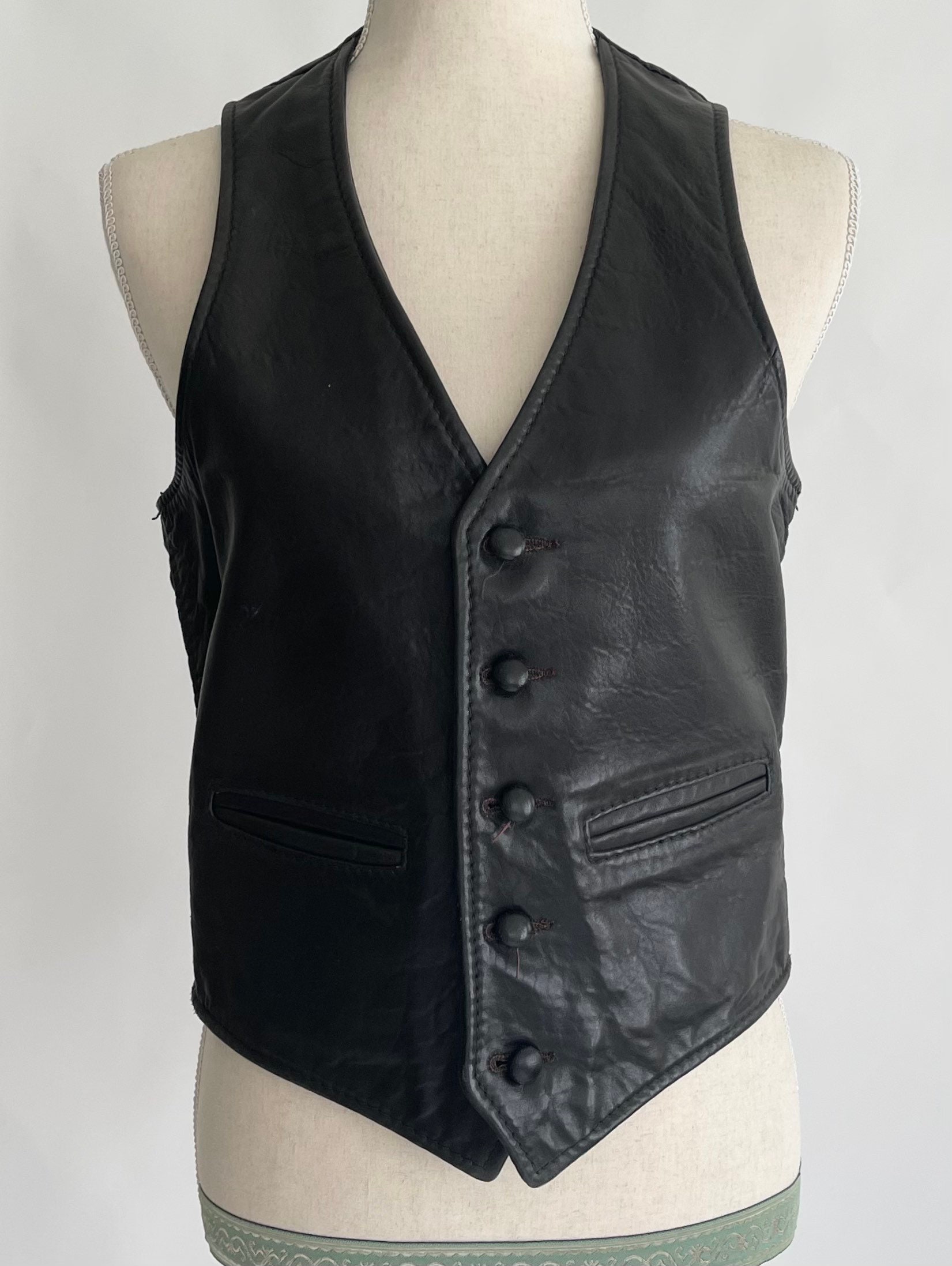 Buttery Soft Leather Vest Vintage Colorado Trading Co Worn Espresso ...