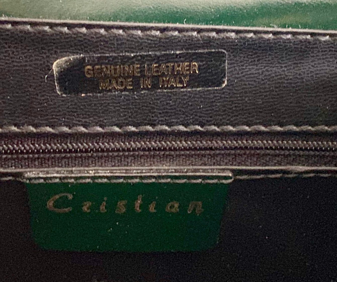Dark Green Leather Purse Crossbody Bag Made in Italy Vintage Leather ...