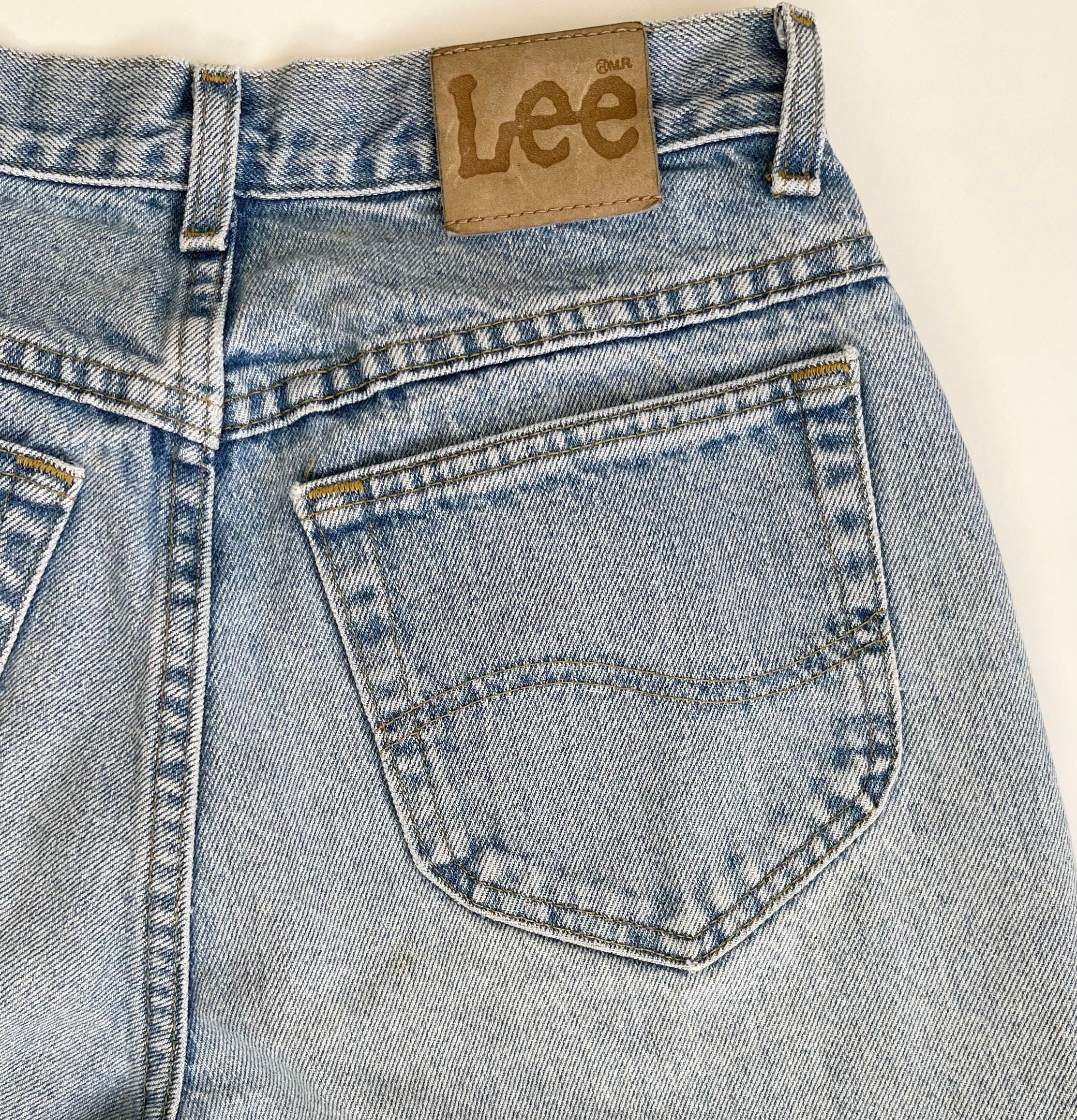 80s Lee Mom Jeans High Waist Light Wash Vintage Denim Pants Slightly ...