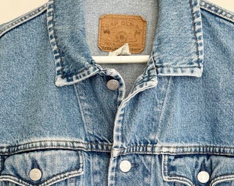 ジャケット・アウター 90s OLD GAP light ounce denim anorak JKT Very Goods | Vintage Gap Denim Anorak // Jean Jacket by