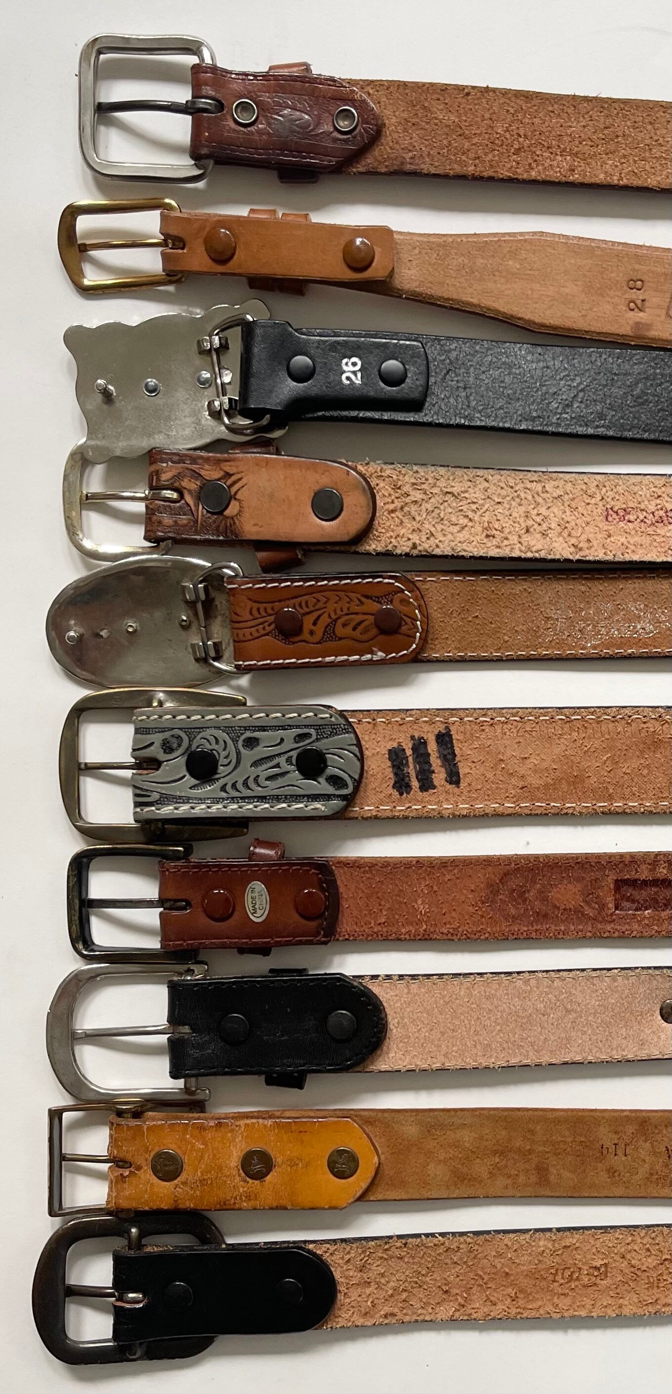 Tooled Leather Belt XXS Woman Child Kid Boy Girl Size 26 28 Etsy