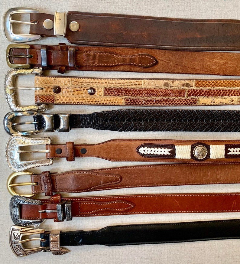 Men/'s US Steer Hide Leather 38MM Belt With Brushed Silver Buckle Made In The USA