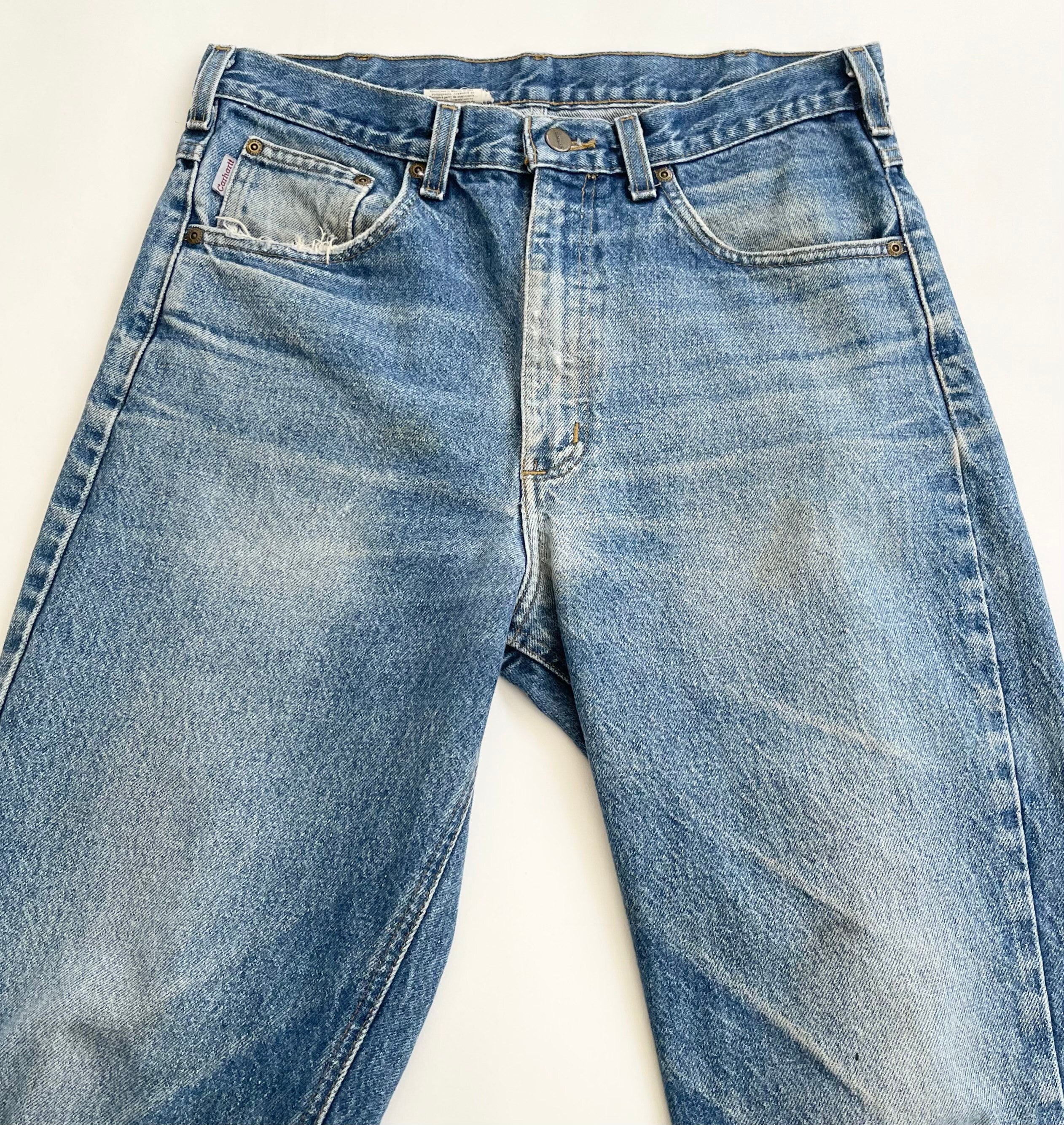 80s vintage carharrt denim coverall NEW Vintage 80s 90s Carhartt Denim Work Carpenter Jeans 30x32 USA UNION  MADE | eBay