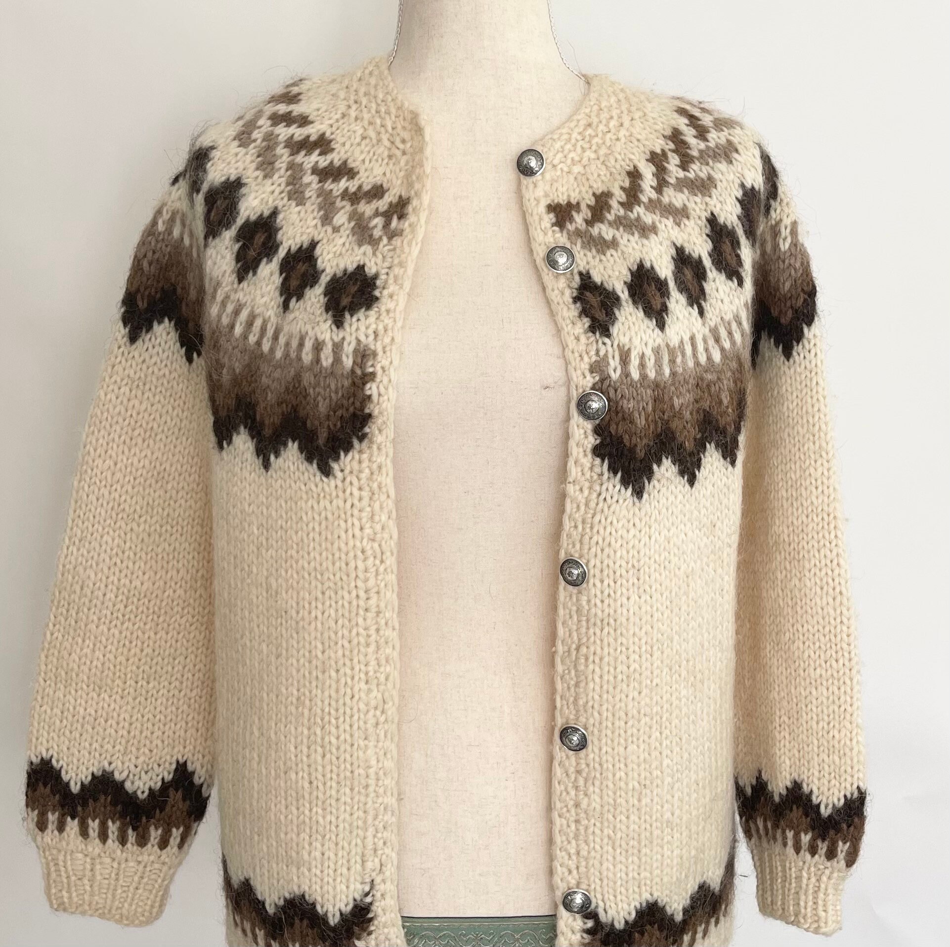 Icelandic Wool Cardigan Sweater Vintage Hilda Ltd Made in Iceland Fair ...