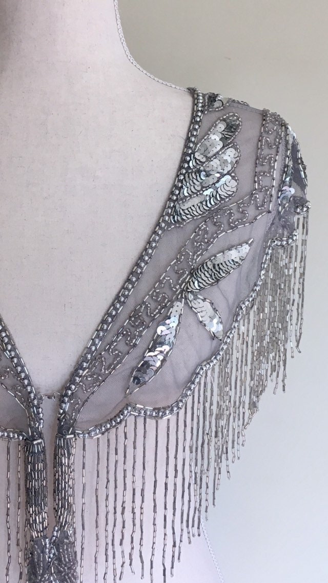 silver sparkly wrap