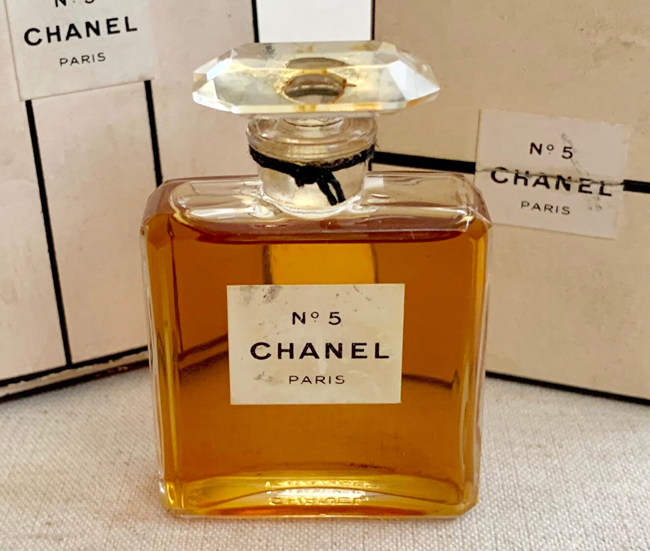 Chanel No 5 Perfume with Rare Original Box Packaging Vintage Old