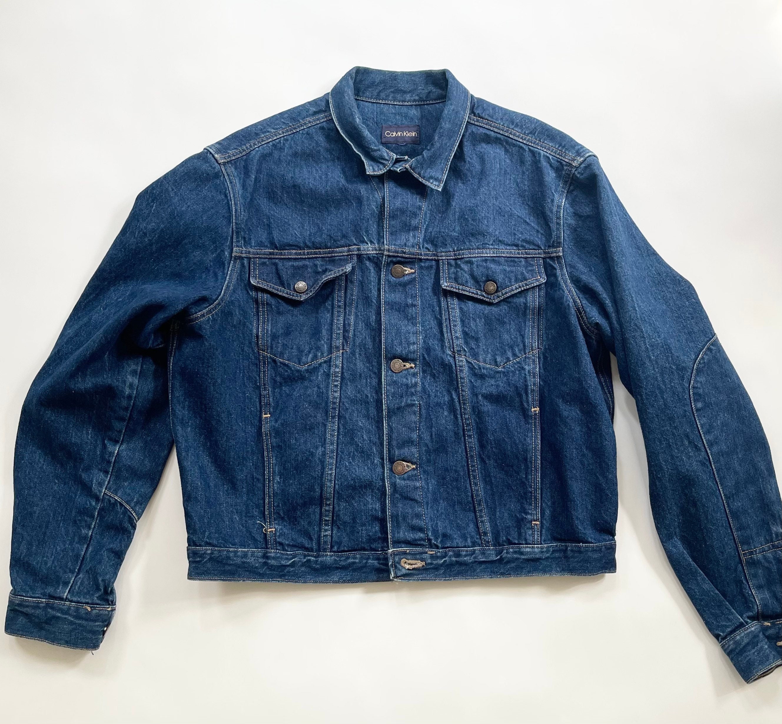 80s Calvin Klein Jacket Denim Trucker Style Vintage Calvin Klein Made ...