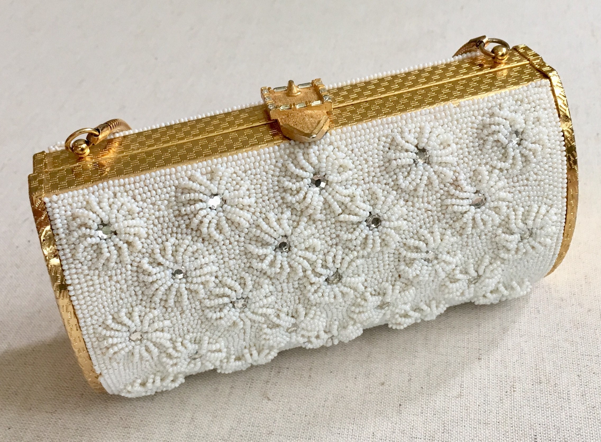 pearl beaded clutch