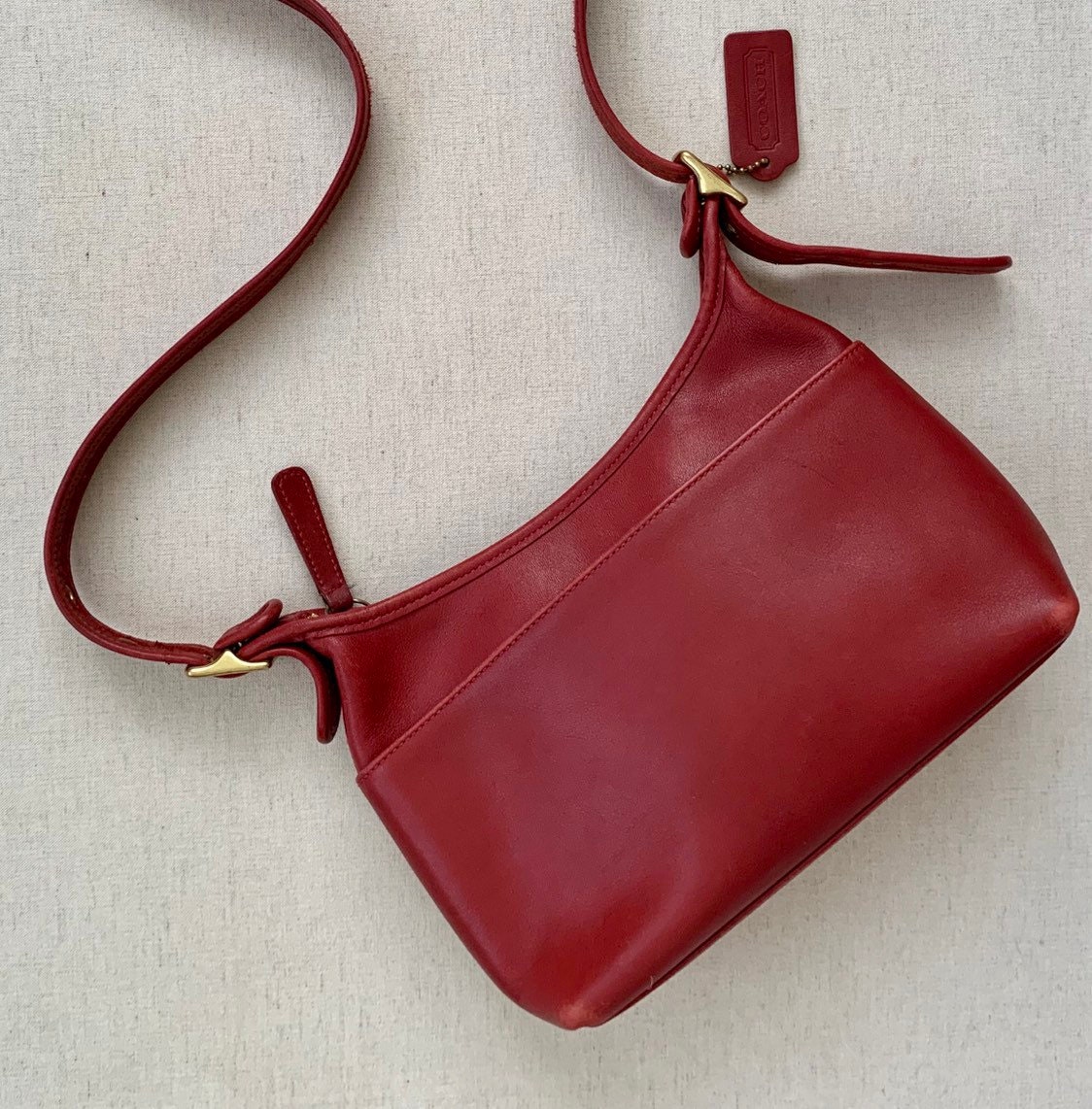 Vintage COACH Replacement RED LEATHER Strap