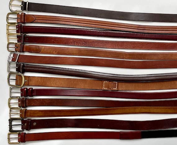 Solid Brown Leather Belt Plain Simple Minimalist Dress Belts Vintage Leather Goods Mens Women's Classic Style 32 34 36 38 40 L XL