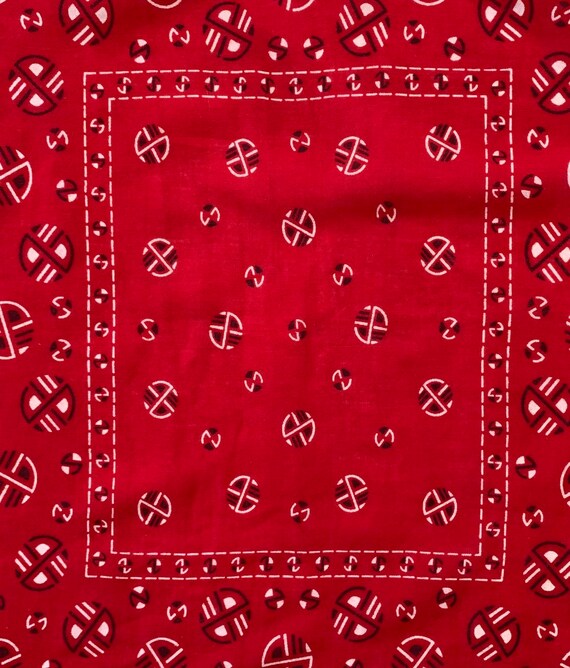 50s 60s Red Bandana Fast Color Vintage All Cotton RN 14193 - Etsy 日本