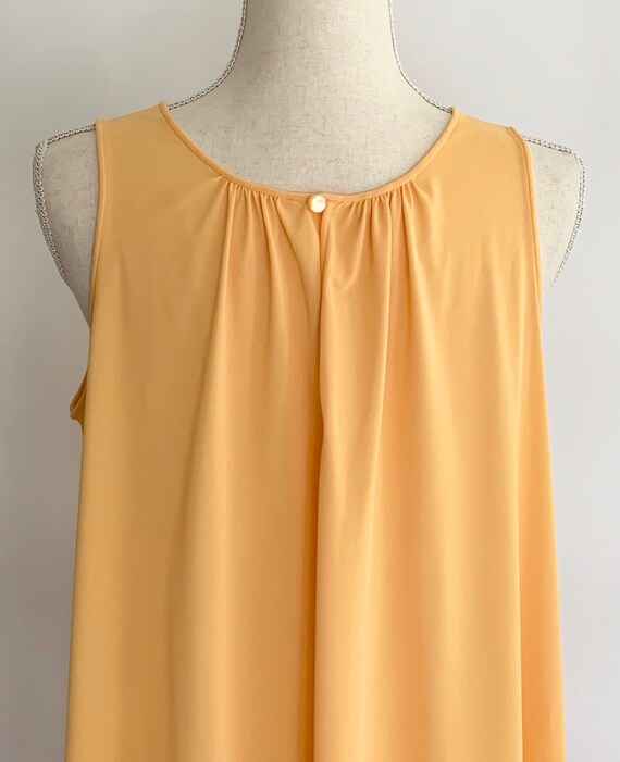 60s Marigold Sleeveless Nightgown House Day Dress… - image 7