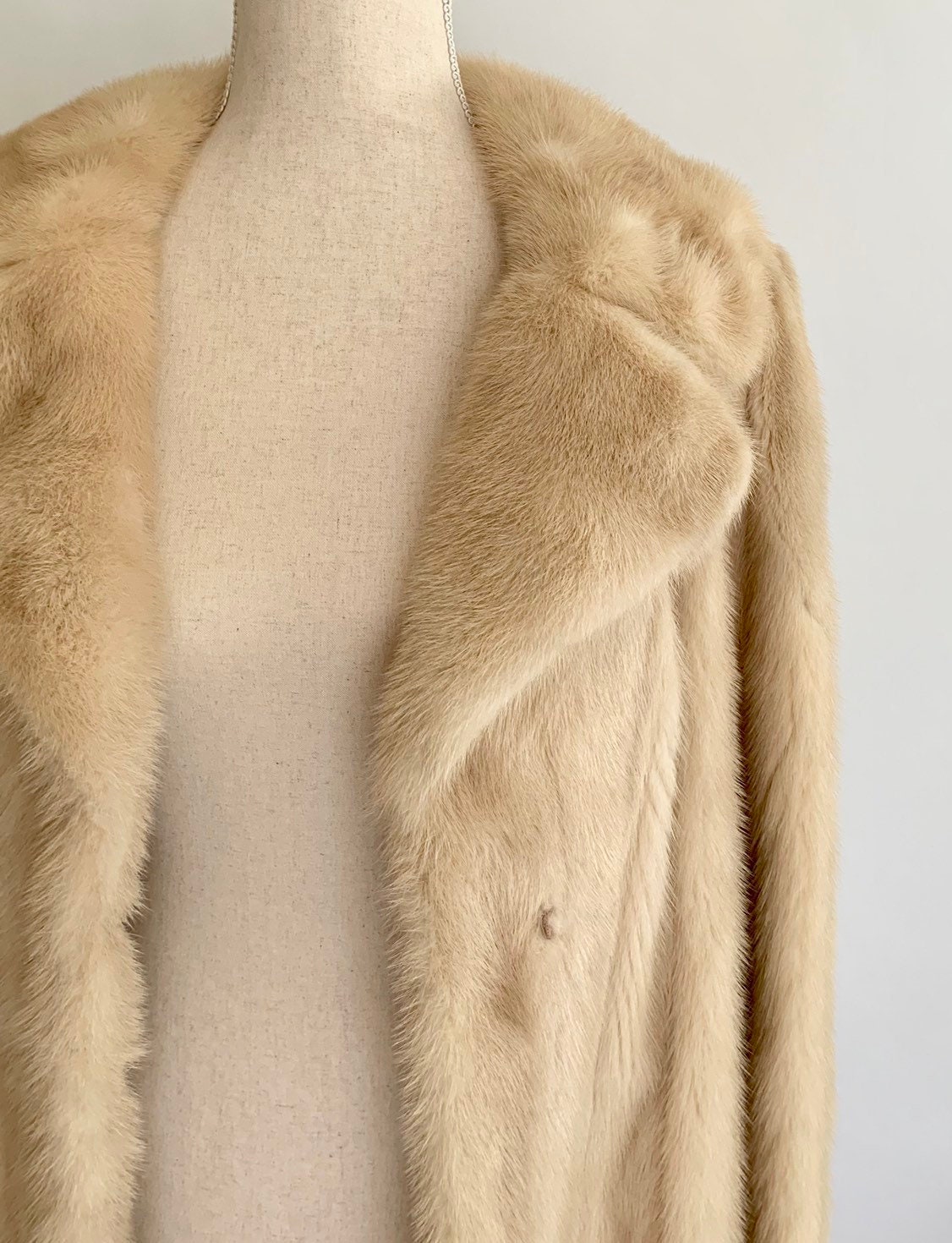 Blonde Mink Fur Coat Vintage Mid Century 60's Montaldos Women's Winter ...