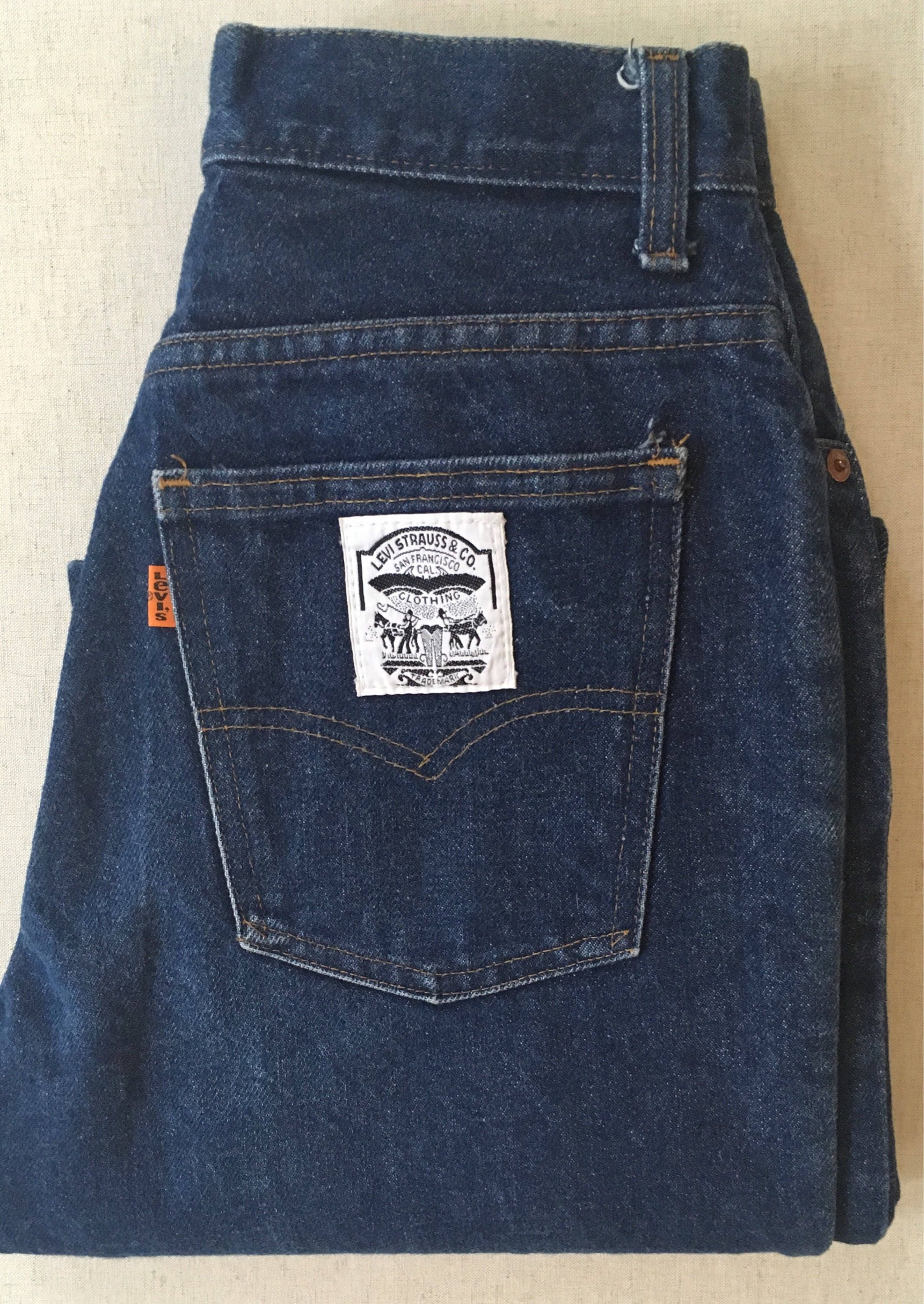 Vintage 70s Levi's Jeans Orange Tab White Label Women's High Waist ...