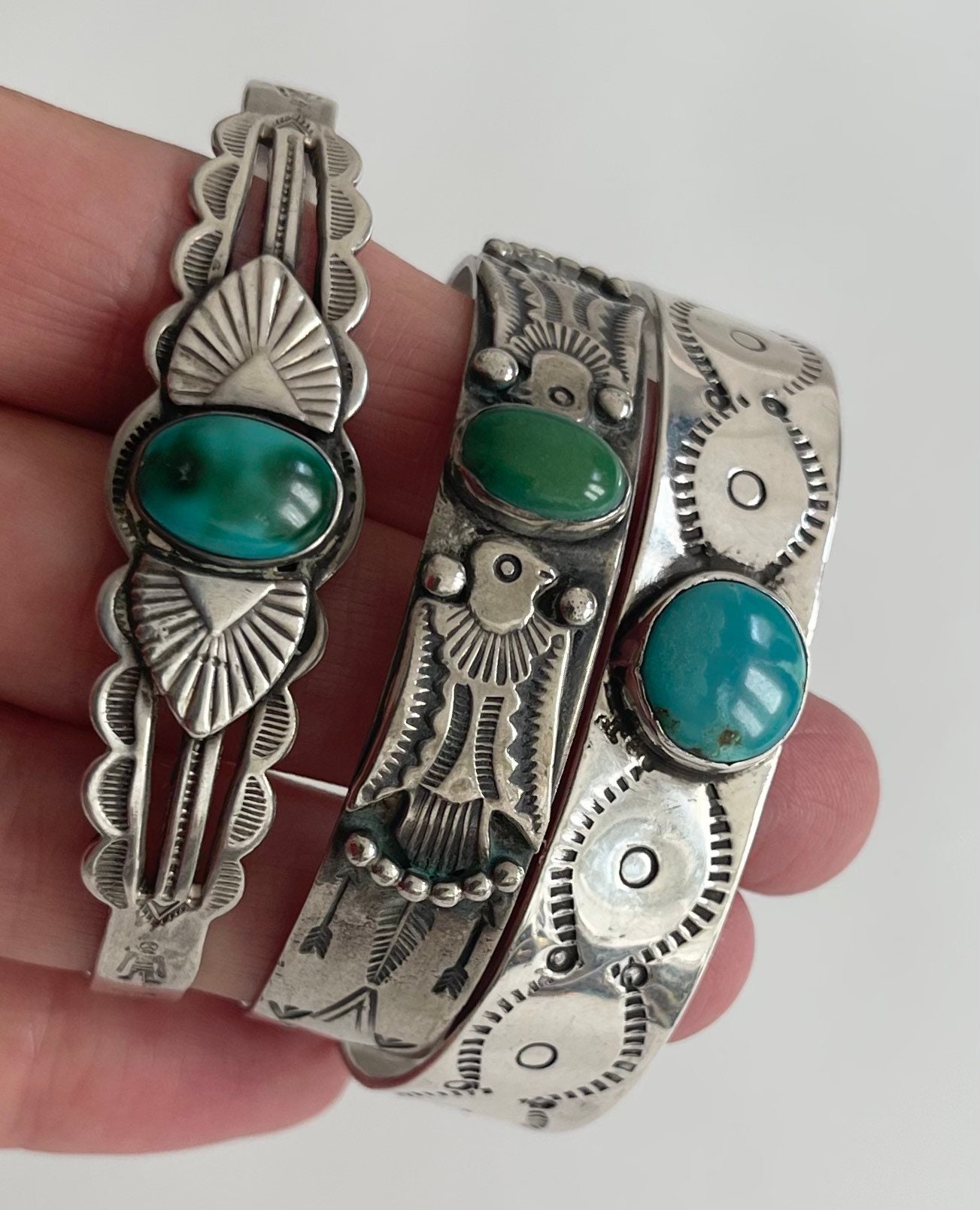 Fred Harvey Era Turquoise Cuff Bracelet Vintage Native American