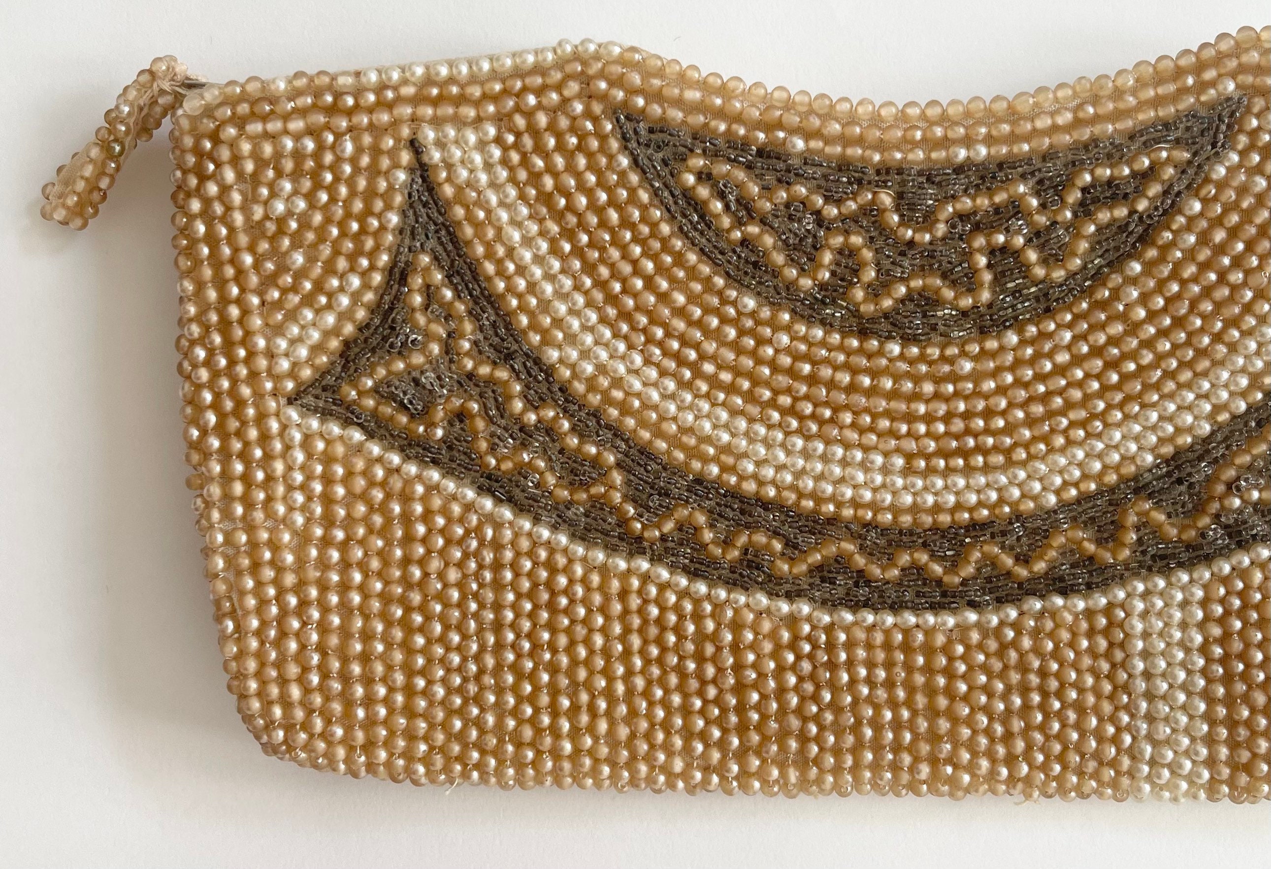 Vintage Pearl Beaded Evening Bag Handbag