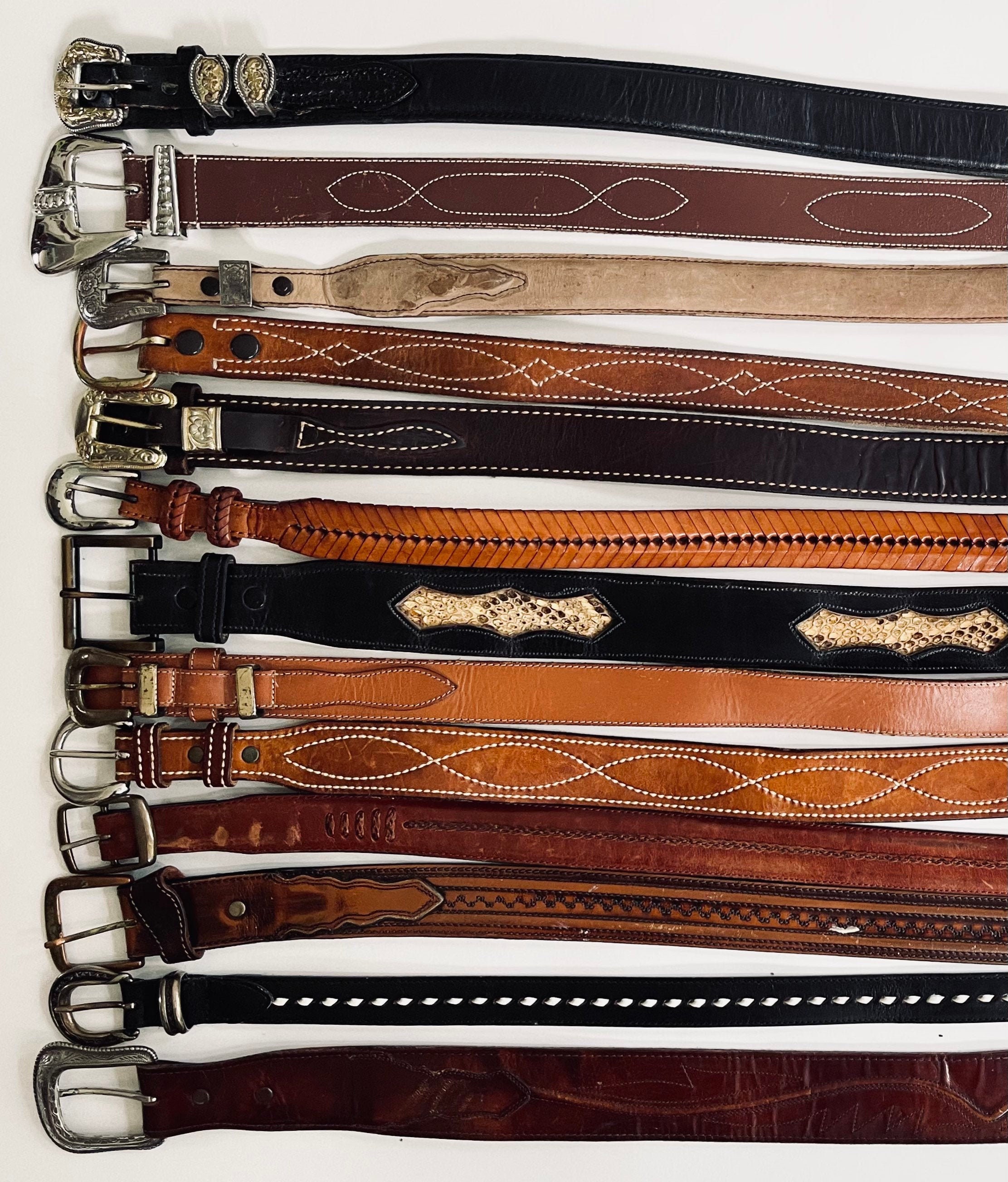 #1 Western Belt | Gun Belt Buckle | Western Leather Belts Black / 36 | Modern Cowboy Belts for Men | Obscure Belts