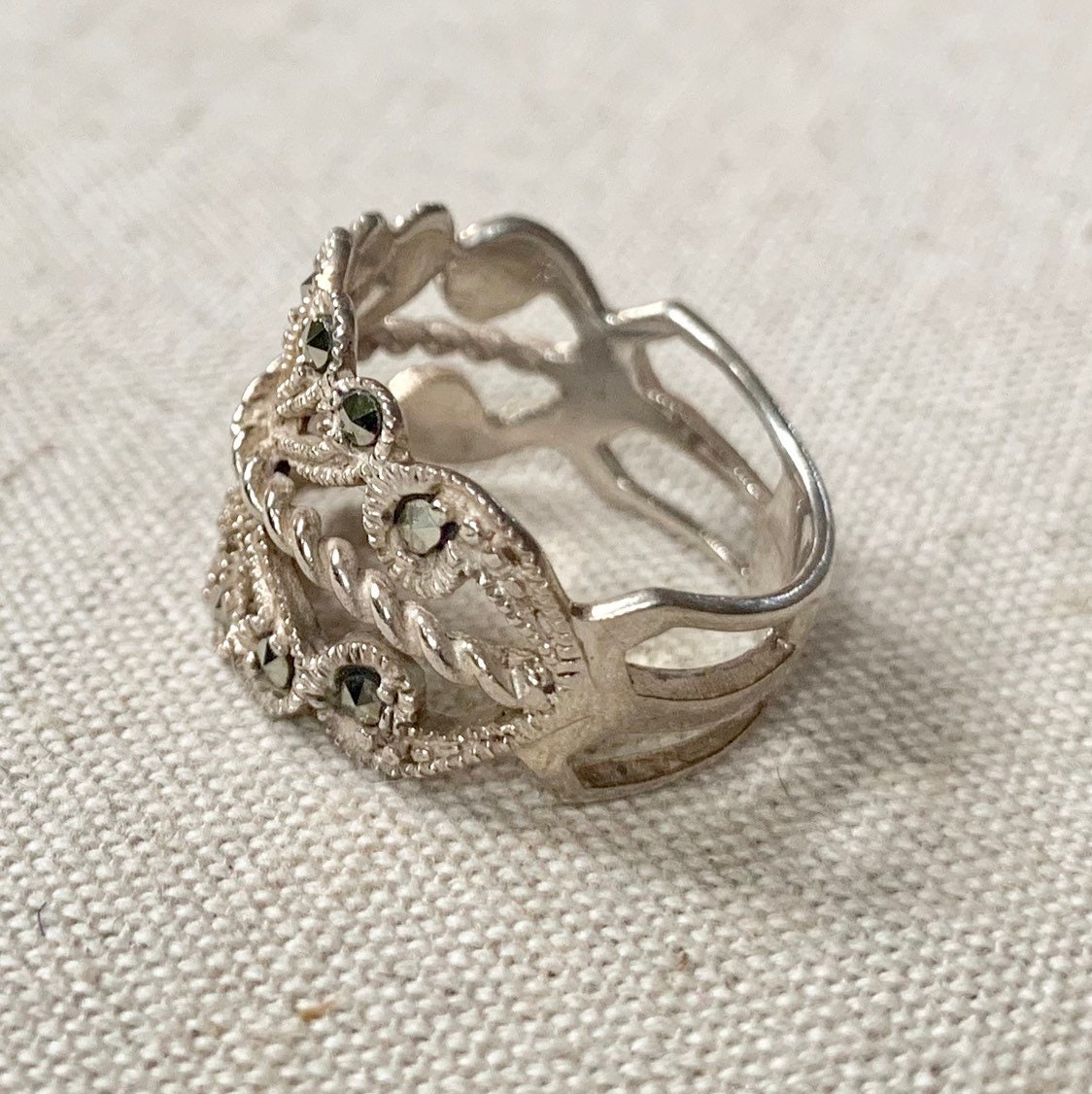Sterling Silver Filagree Ring Vintage Very Fine and Delicate Silver ...