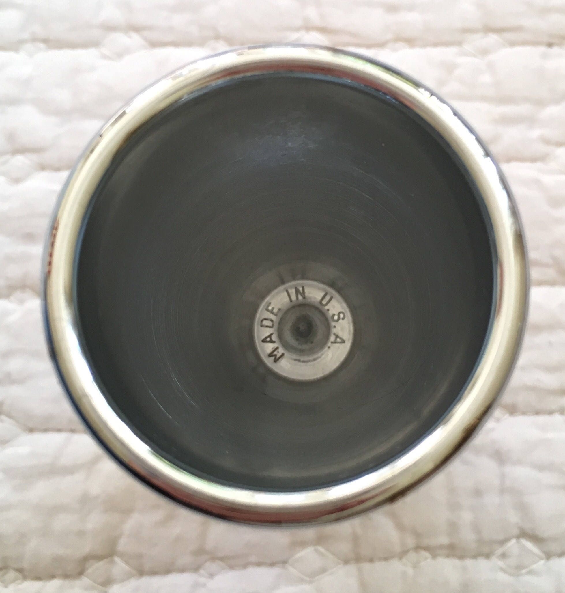 Vintage Silver Cocktail Jigger Barware Shot Glass Stainless Made in USA