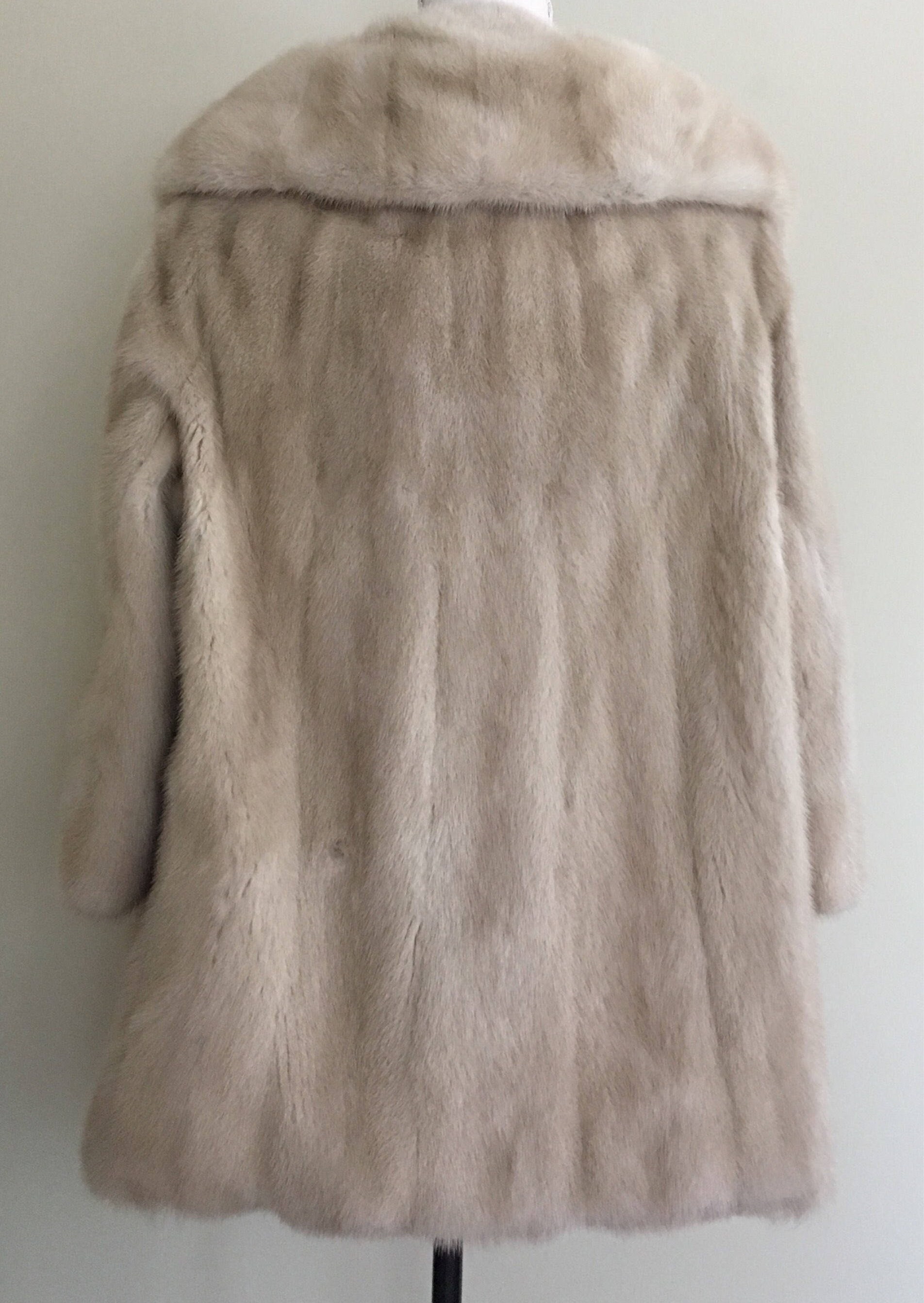 White Tourmaline Mink Coat with Original Vintage 60's Tag and Receipt