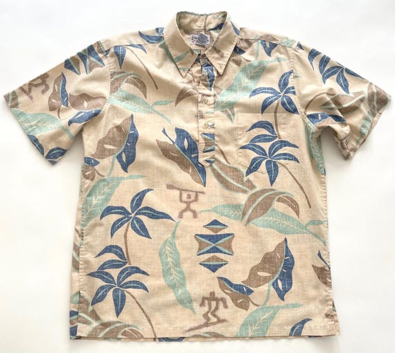 Vintage Reyn Spooner Shirt Hawaiian Aloha Shirt Aloha Shirt 80's 90's Men's Short Sleeve Summer Shirts Tropical Floral Tiki Island Style