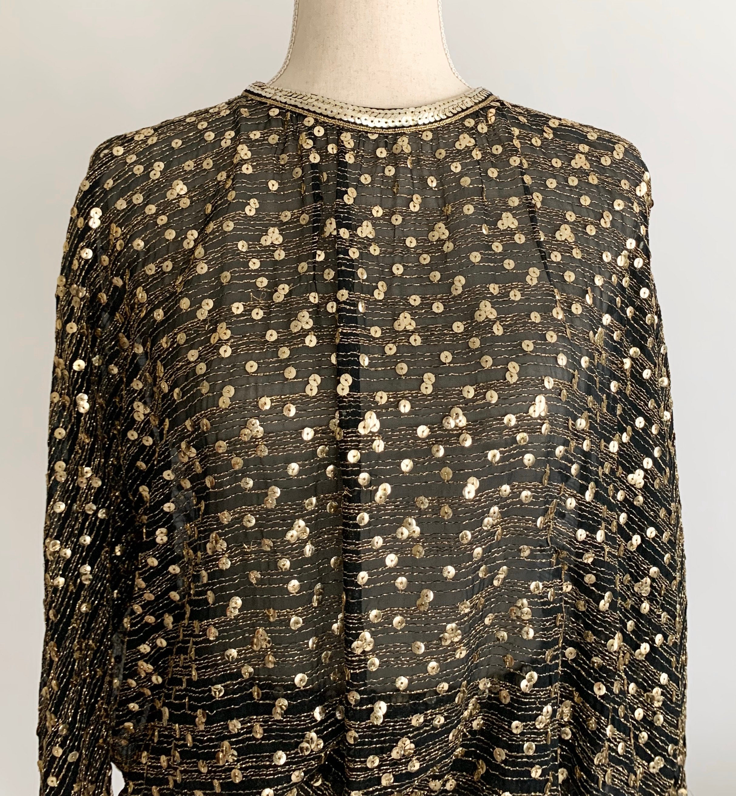 sequin top open back