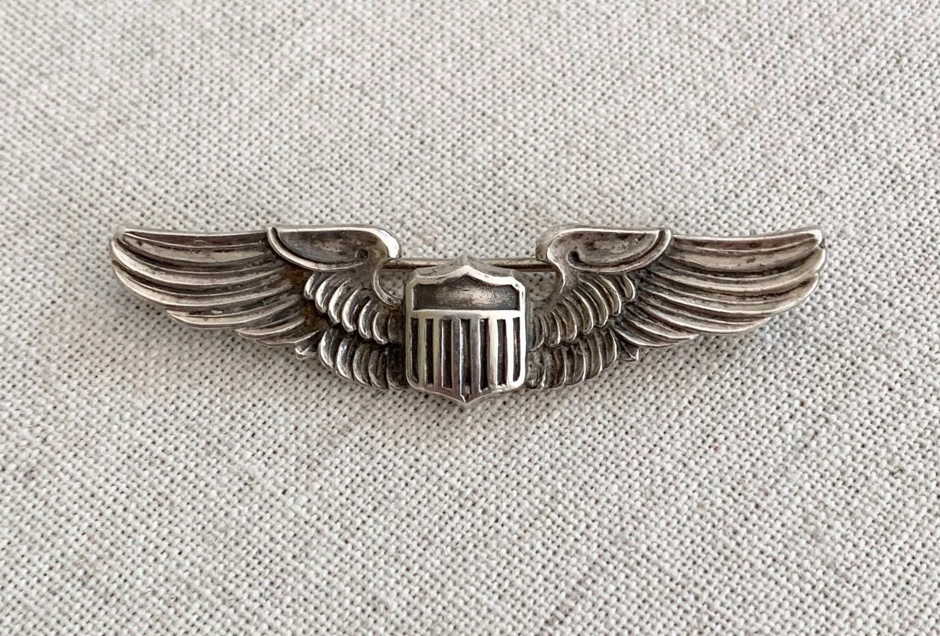 Wwii Sterling Wings Pin Vintage Air Force Military Militaria Sterling