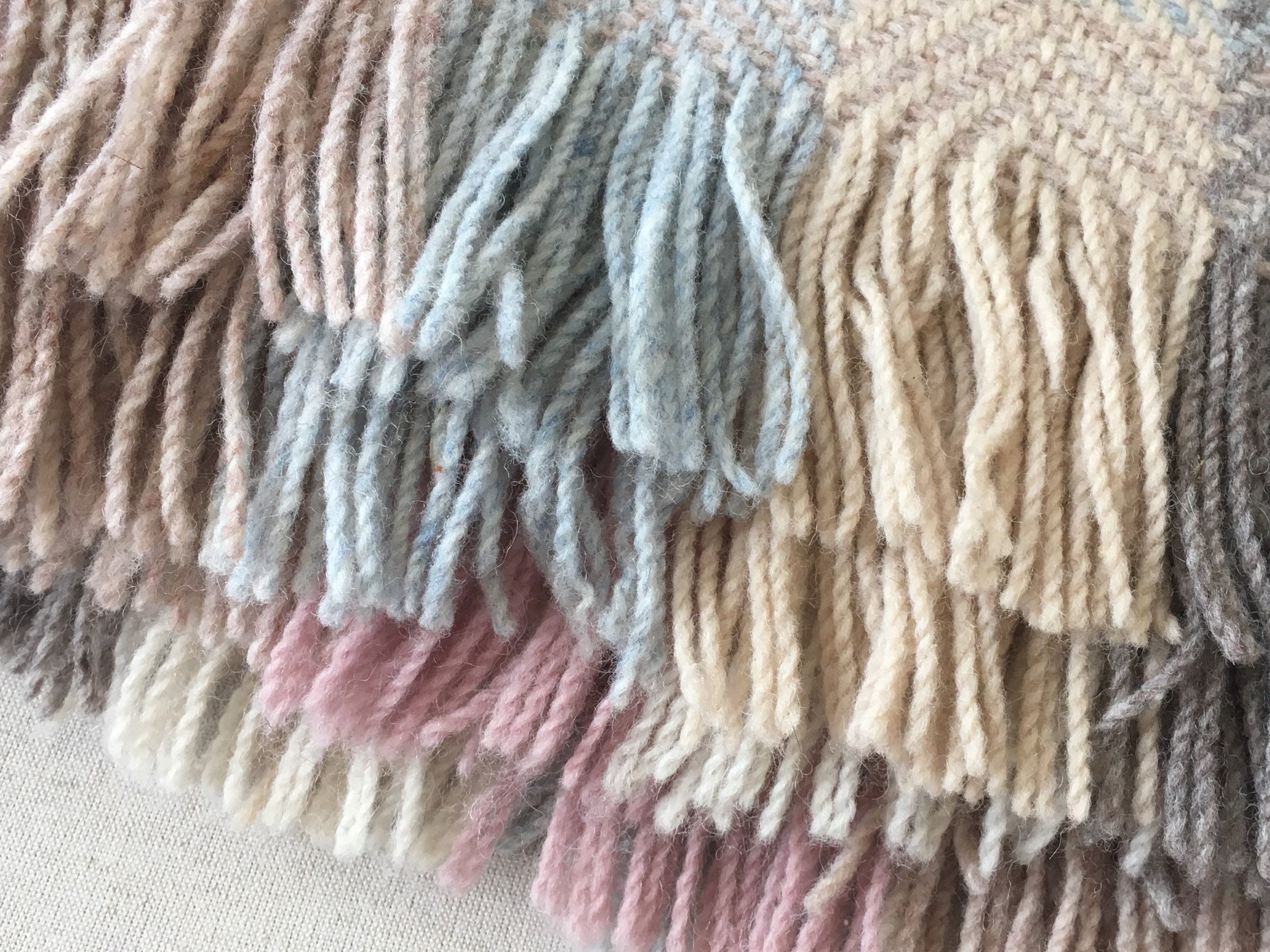 Pendleton Knit Wool Blanket Throw Afghan Vintage Pure Virgin Wool