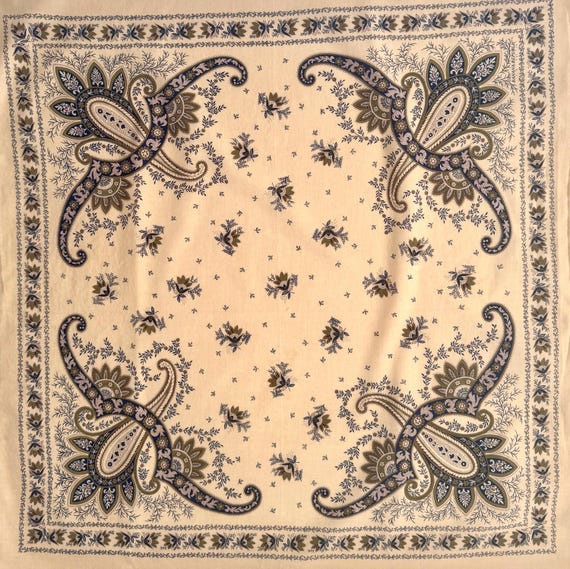 Rare Vintage 80s Banana Republic Travel & Safari Bandana XL 29.5"