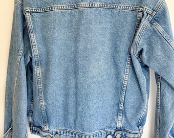 Vintage 90s Gap Denim Trucker Jacket: Light Wash Cotton