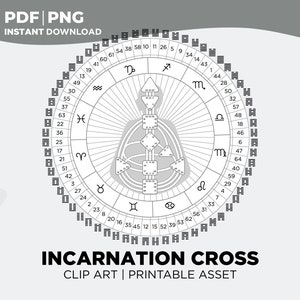 Cruz de encarnação de design humano, download instantâneo PNG e PDF de alta resolução, ótimo recurso para usar em sua publicação de design humano ou para uso pessoal
