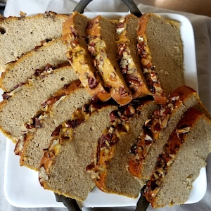 Keto Pumpkin Bread, Sugar Free, Low Carb, Gluten Free, Diabetic, Ketogenic