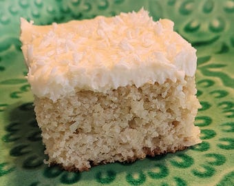 Gâteau Keto à la noix de coco, Sans sucre, Faible en glucides, Sans gluten, Diabétique, Cétogène