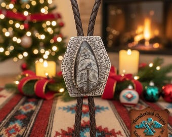Southwestern Orthoceras Fossil Sterling Silver Bolo-Made-to-Order!