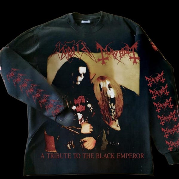 MAYHEM MORBID "MODERN: on shaka heavyweight longsleeve garmet dyed t shirt
