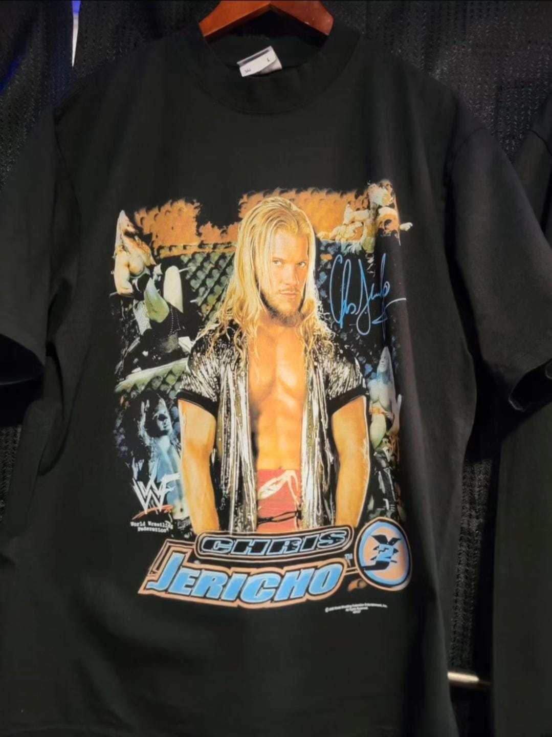 T-shirt WWE Catch Wrestling Chris Jericho Y2J – Tailles M, L, XL – Rare – Neuf Avec étiquettes