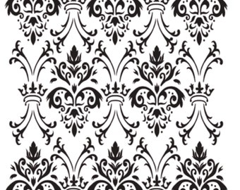 Belles and Whistles Royal Damask Stencil by Dixie Belle, 14x18in