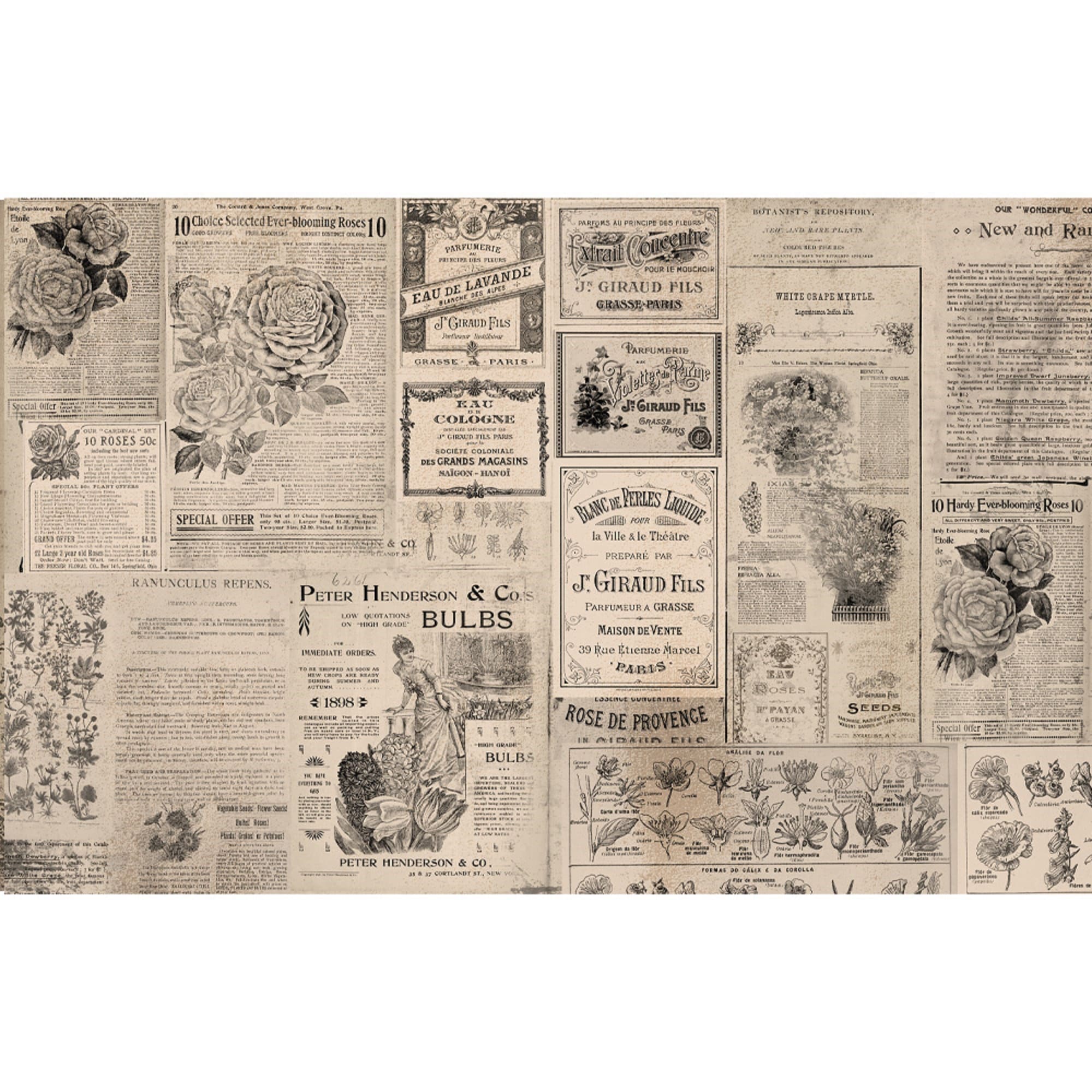 Vintage Christmas Wrapping Paper, Cute Newspaper Wrapping Paper