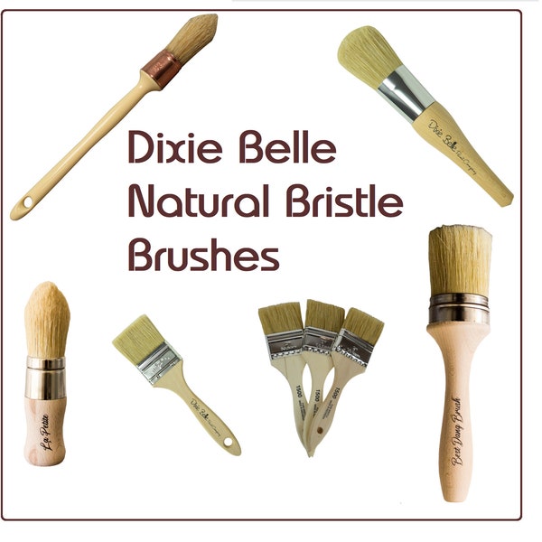 Dixie Belle Natural Bristle Paint Brushes, Best Dang Brush, French Tip, La Petite, Chip, Premium Chip, The Belle