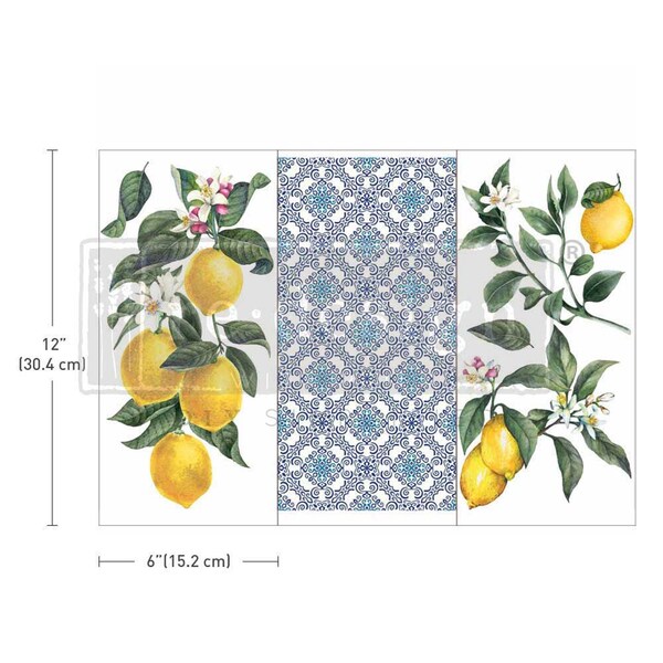 Lemon Tree Small Transfer by Redesign With Prima, Furniture Crafts Decal Rub On #656720