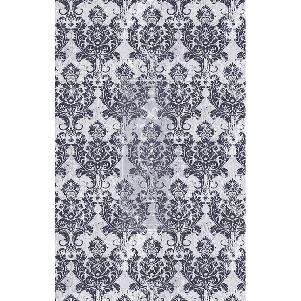 Evening Damask Decor Tissue Paper for Decoupage by Redesign With Prima, 19.5x30 inches