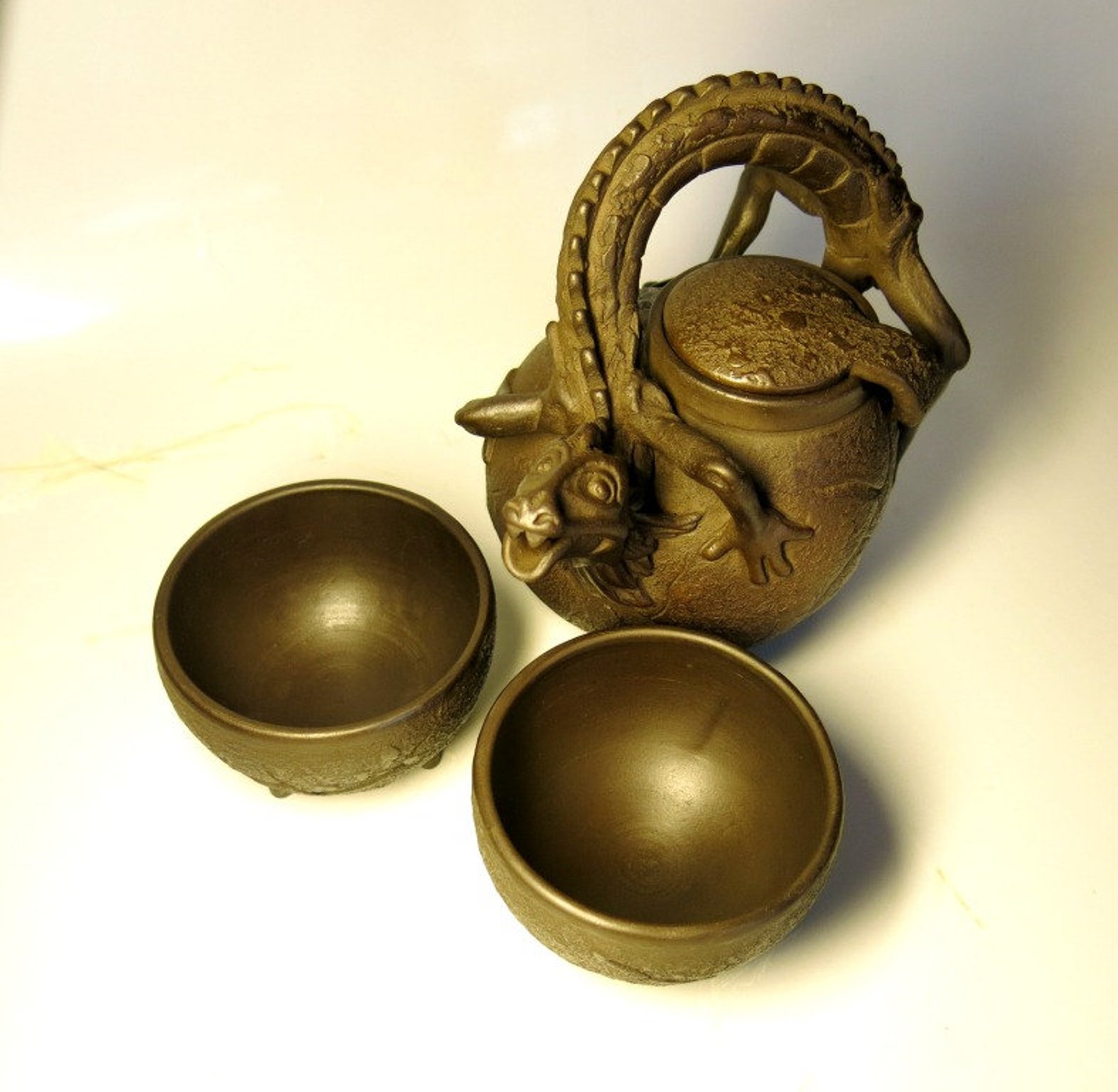 Dragon Tea Set Ready to Ship Gift Teapot in Hand Made Dragon Etsy